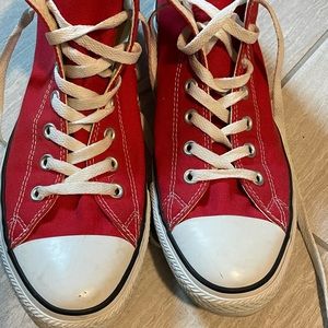 Red Converse High Top Sneakers